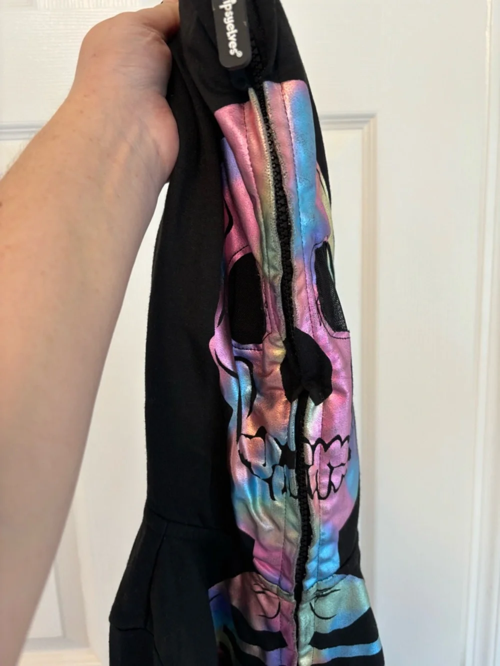 Tipsy Elves Kids Rainbow Skeleton Halloween Costume Youth XS 5 Hooded Jumpsuit